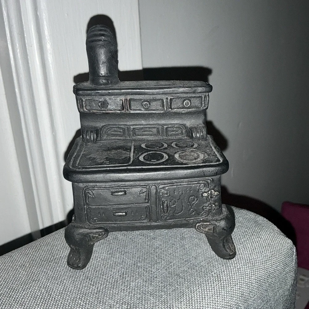 Dollhouse Miniature Kitchen Stove Oven Black Scale Vintage Victorian 1800s Style